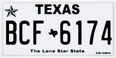 TX license plate BCF6174