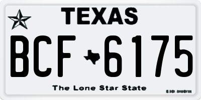 TX license plate BCF6175