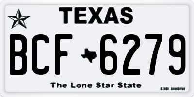 TX license plate BCF6279