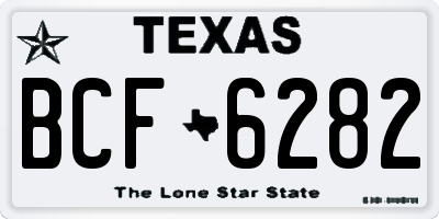 TX license plate BCF6282