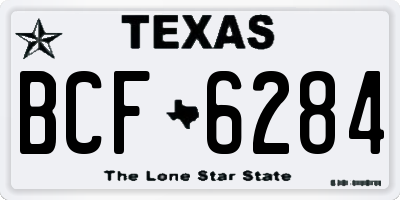 TX license plate BCF6284