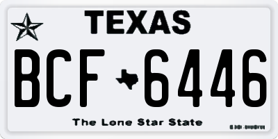 TX license plate BCF6446