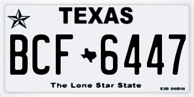 TX license plate BCF6447