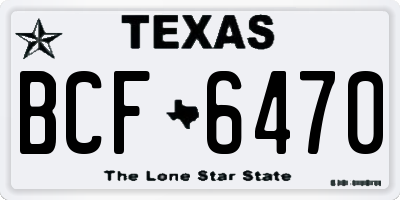 TX license plate BCF6470