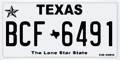 TX license plate BCF6491