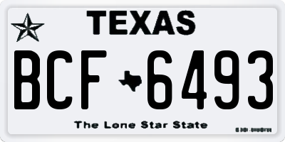 TX license plate BCF6493