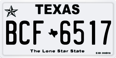 TX license plate BCF6517