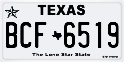 TX license plate BCF6519