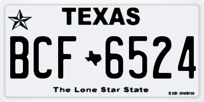 TX license plate BCF6524