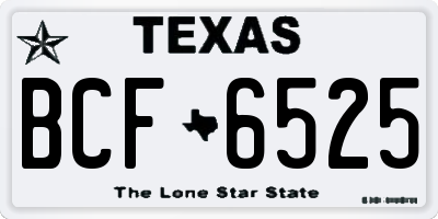 TX license plate BCF6525