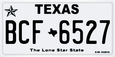 TX license plate BCF6527