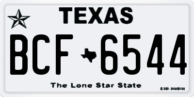 TX license plate BCF6544