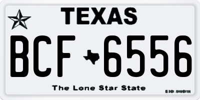 TX license plate BCF6556