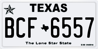 TX license plate BCF6557