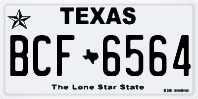 TX license plate BCF6564