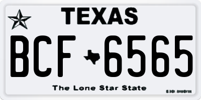 TX license plate BCF6565