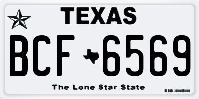 TX license plate BCF6569