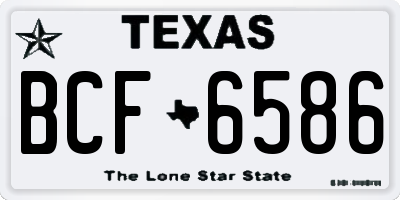 TX license plate BCF6586