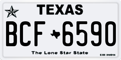 TX license plate BCF6590