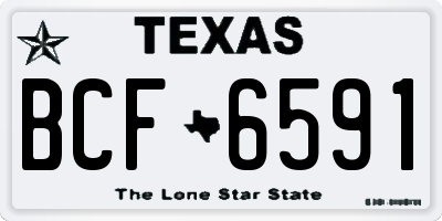TX license plate BCF6591