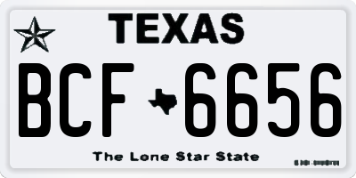 TX license plate BCF6656