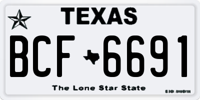 TX license plate BCF6691