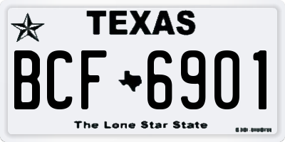 TX license plate BCF6901