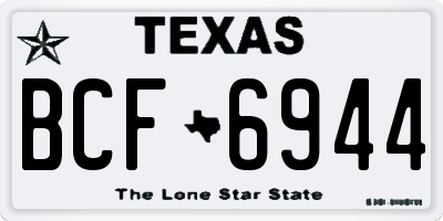 TX license plate BCF6944