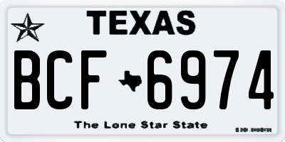 TX license plate BCF6974