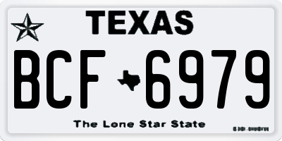 TX license plate BCF6979
