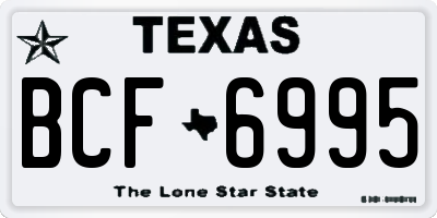 TX license plate BCF6995