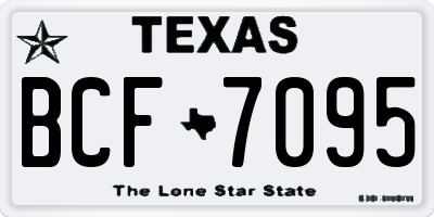 TX license plate BCF7095