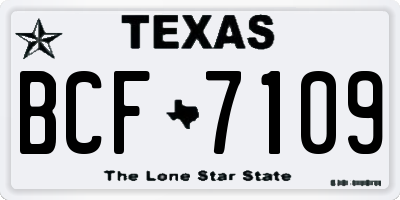 TX license plate BCF7109