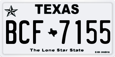 TX license plate BCF7155