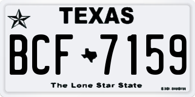 TX license plate BCF7159