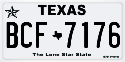 TX license plate BCF7176