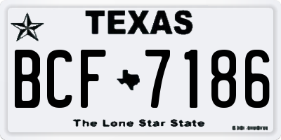 TX license plate BCF7186