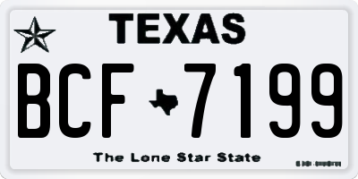 TX license plate BCF7199