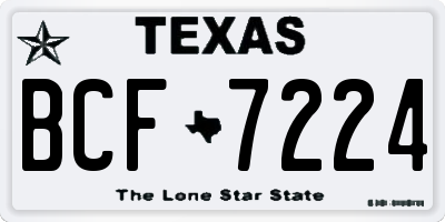 TX license plate BCF7224