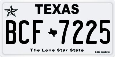 TX license plate BCF7225