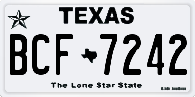 TX license plate BCF7242