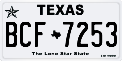 TX license plate BCF7253