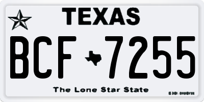 TX license plate BCF7255