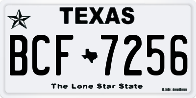 TX license plate BCF7256