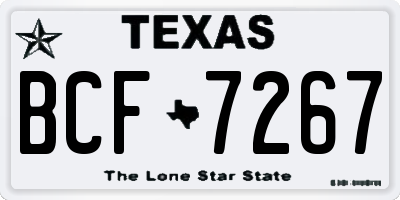 TX license plate BCF7267