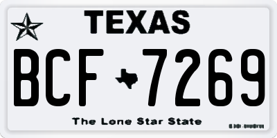 TX license plate BCF7269