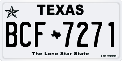 TX license plate BCF7271