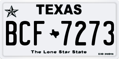 TX license plate BCF7273