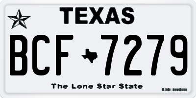 TX license plate BCF7279