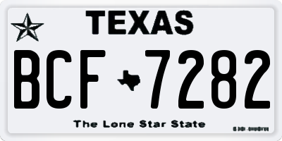 TX license plate BCF7282